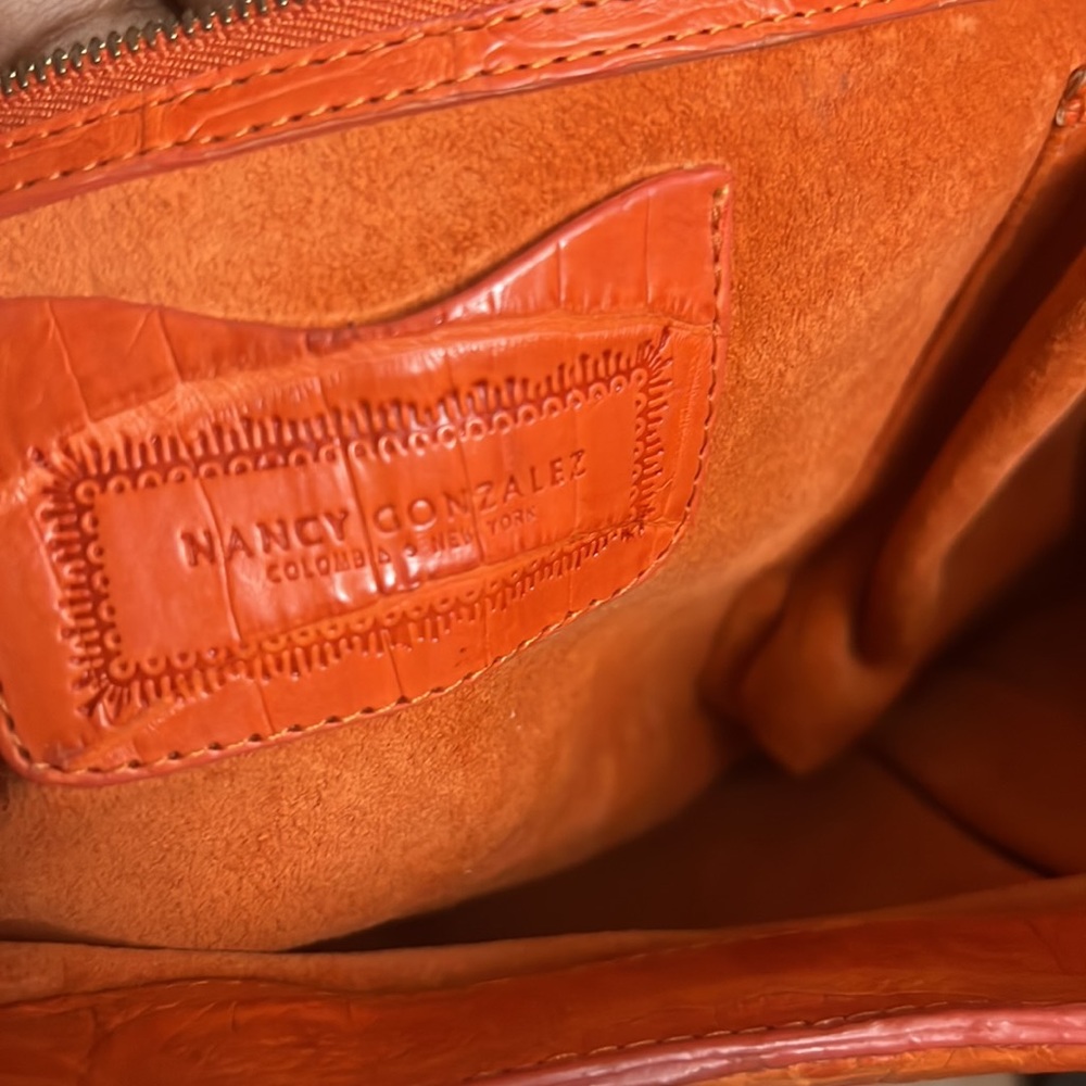Nancy Gonzales beautiful burnt orange genuine leather clutch. They’re back!!!! - Picture 4 of 12